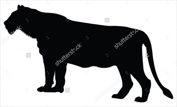 female lion silhouette
