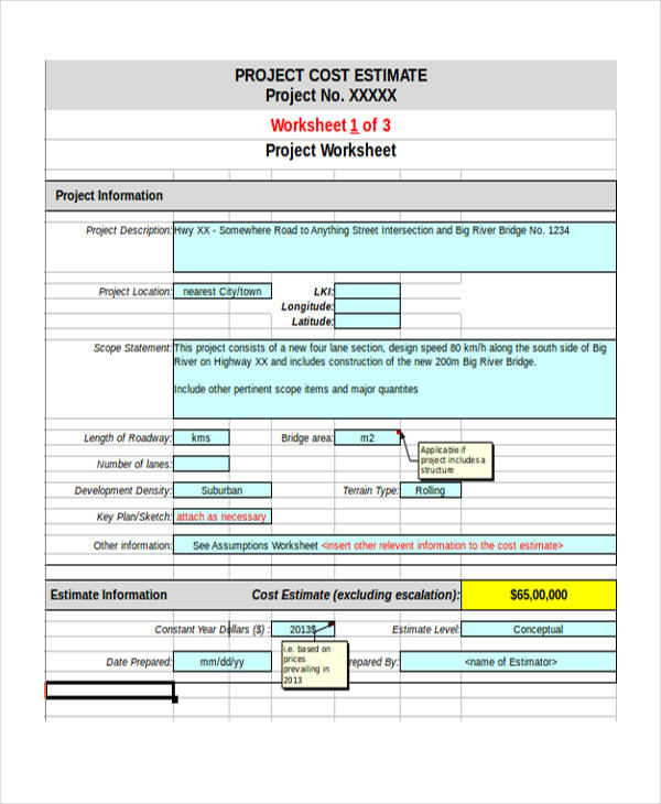 excel project cost management template