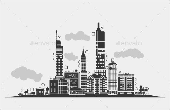 urban city silhouette