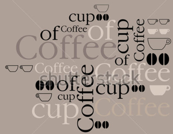 coffee typography vector