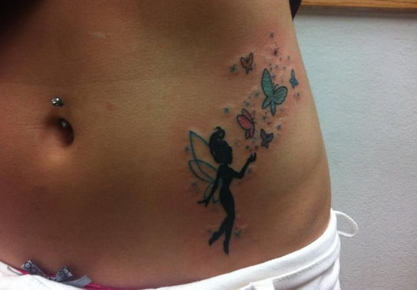 fairy silhouette tattoo