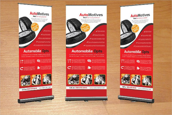 automotive business roll up banner