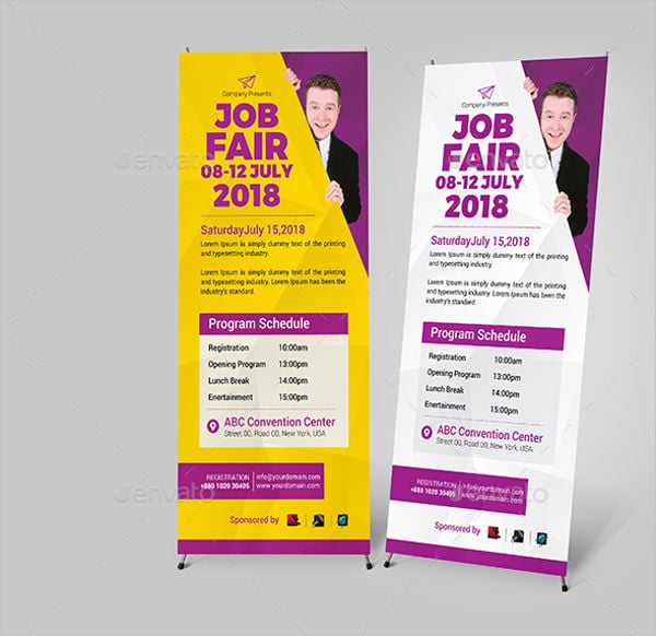 job fair roll up banner template