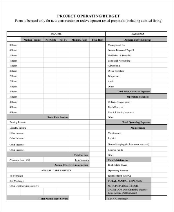 Operating Budget Template - 12+ Free PDF, Word Documents Download