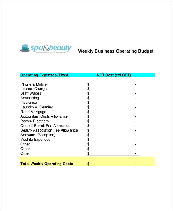 Operating Budget Template 12+ Free PDF, Word Documents Download
