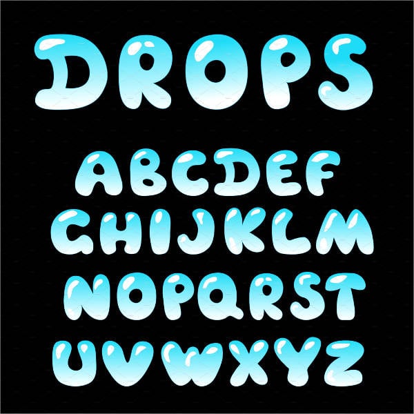 bubble letters font alphabet