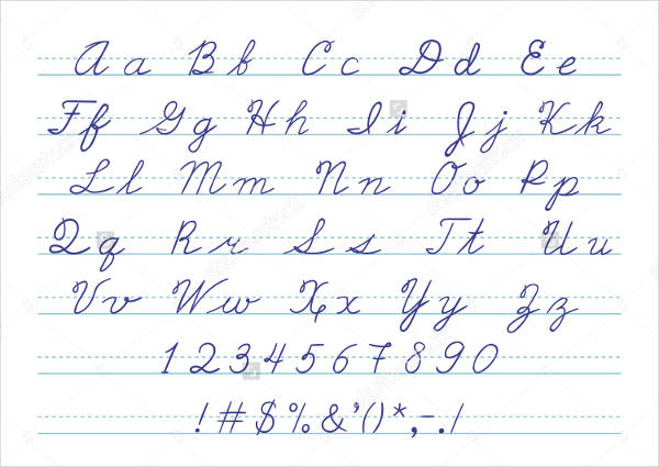 printable cursive letters