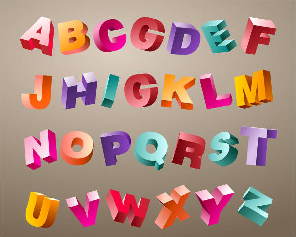 d printable letters