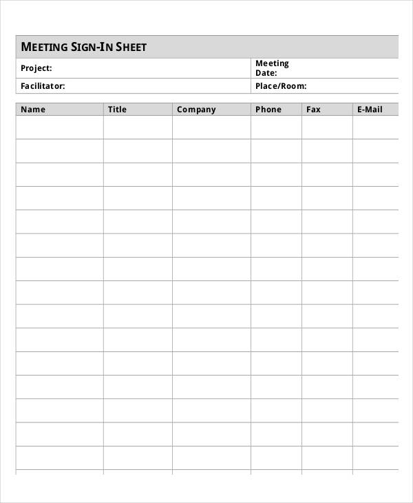 10  Employee Sign In Sheet Templates in Google Docs Google Sheets