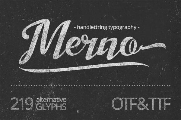 vintage hand lettering font
