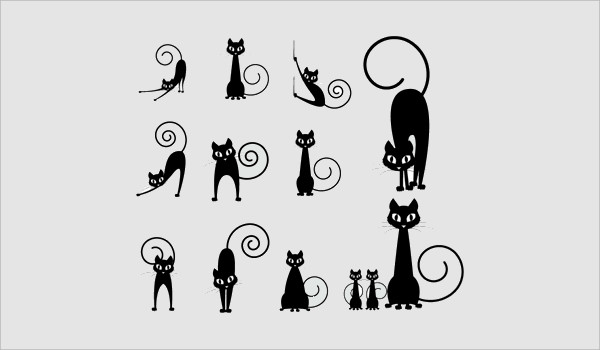 Cat Vector PNG Images, Vector Cat Icon, Cat Icons, Cat, Halloween PNG Image  For Free Download