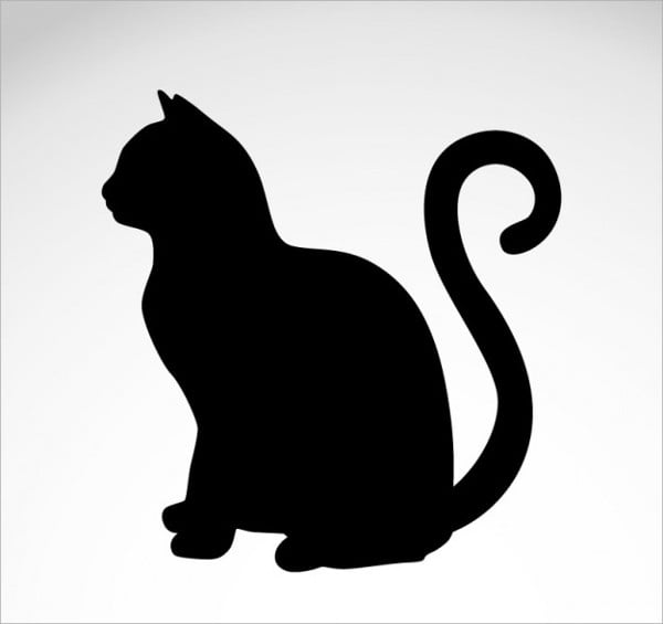 free cat silhouette vector