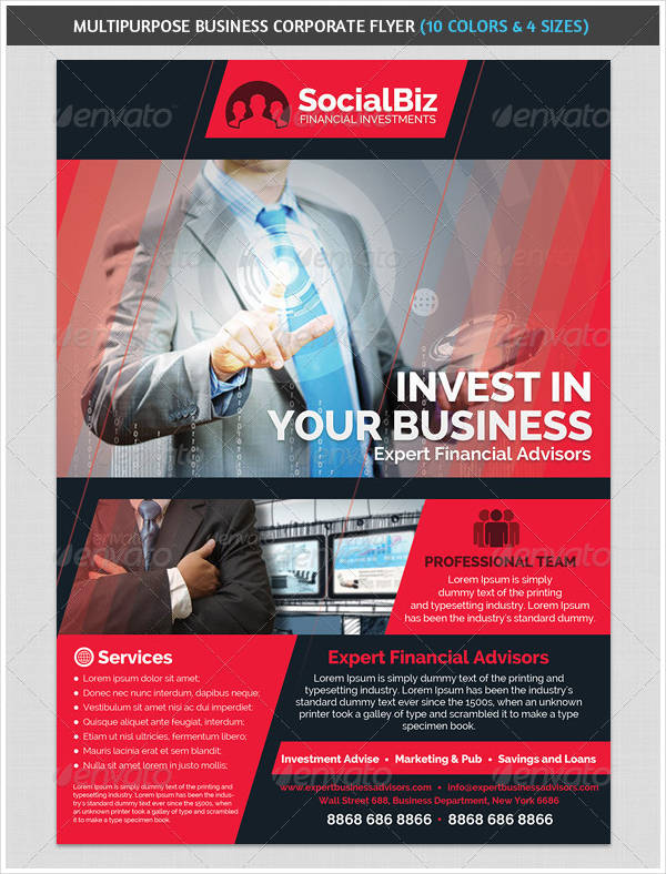 multipurpose business sales corporate flyer