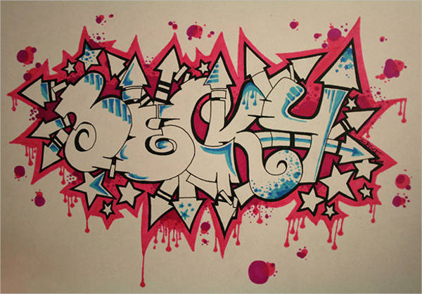 10 graffiti letters free premium templates
