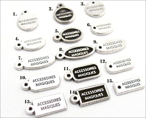metal jewelry tag