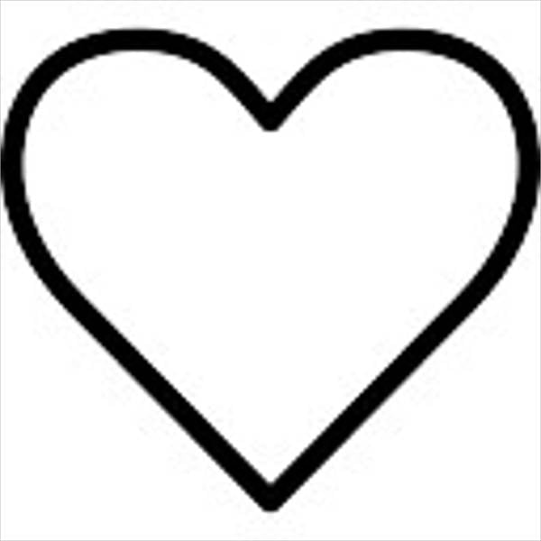 Heart Silhouette Stencil