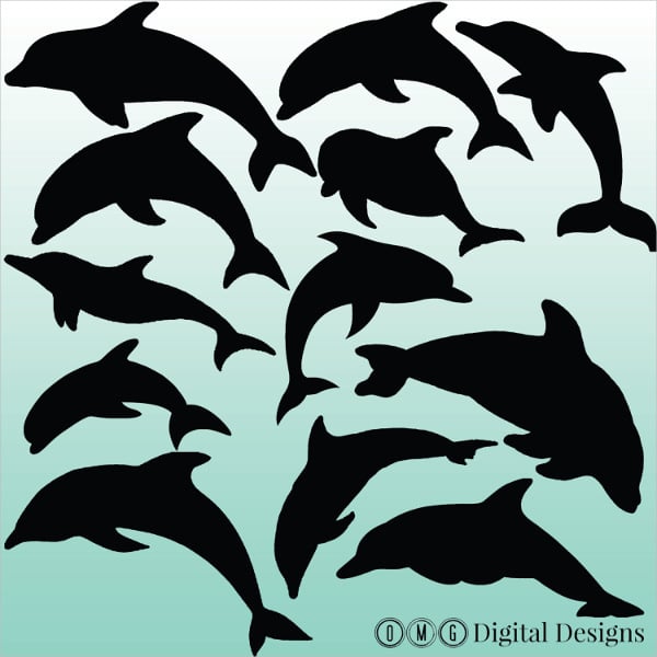 dolphin silhouette clipart
