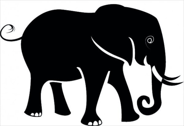 baby elephants silhouette