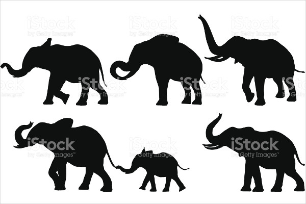 elephant silhouette illustration