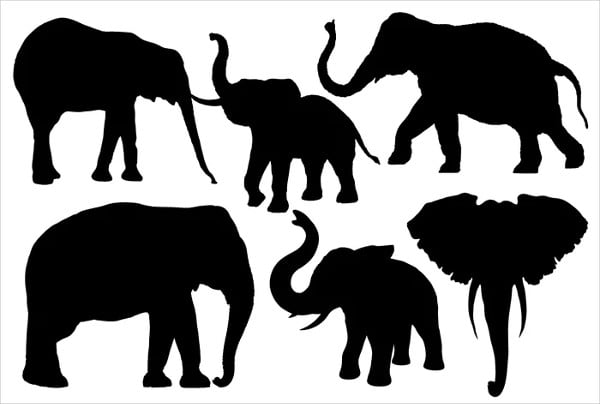 elephant silhouette clipart