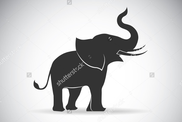 cartoon elephant silhouette