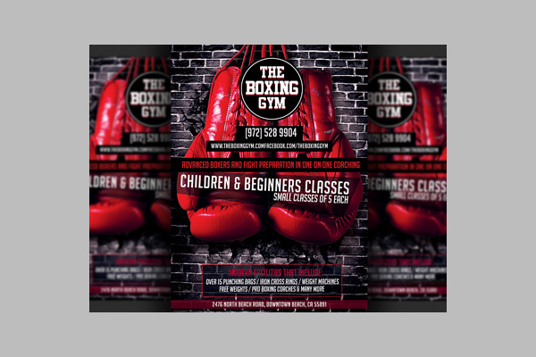 boxing gym flyer