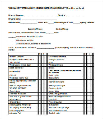 20+ Vehicle Checklist Templates in Word | Free & Premium Templates