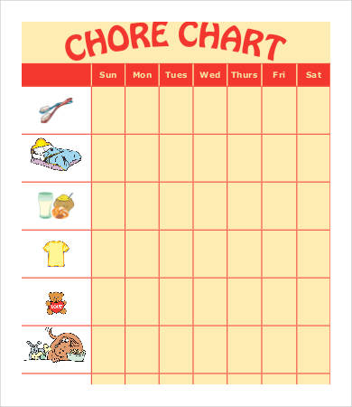 Chore Chart Sample -14+ Free Sample, Example, Format Download!