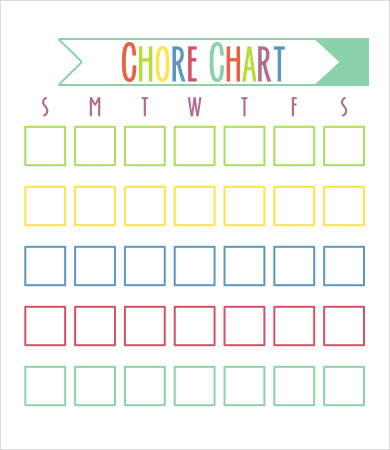 chore chart template for kids