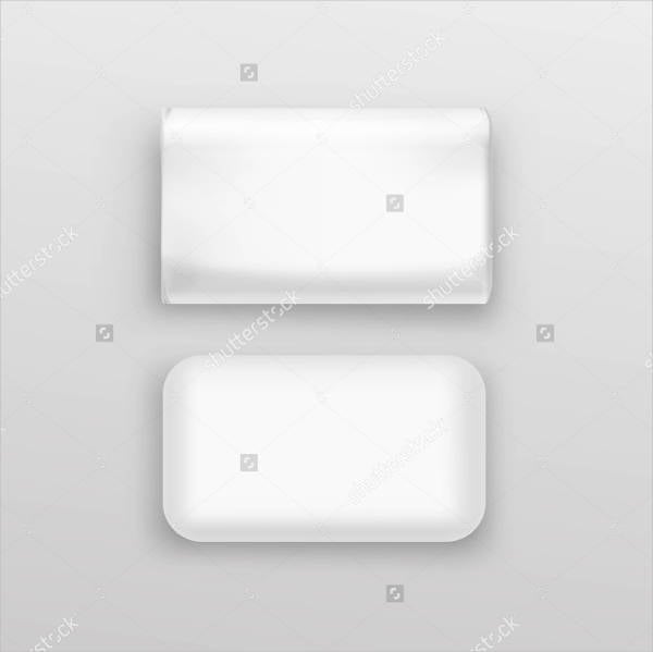 soap white packaging template