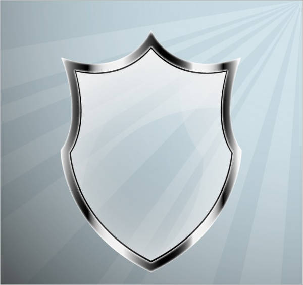 free glass shield vector