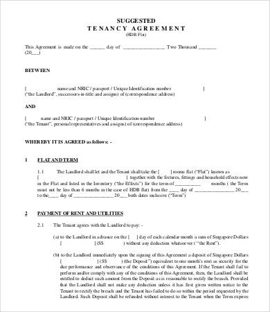 Tenancy Agreement Template 17 Free Word Pdf Documents Download Free Premium Templates