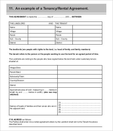 Tenancy Agreement Template - 41+ Free Word, PDF Documents Download