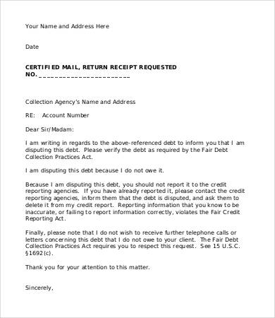 Debt Letter Template - 7+ Free Word, PDF Format Download