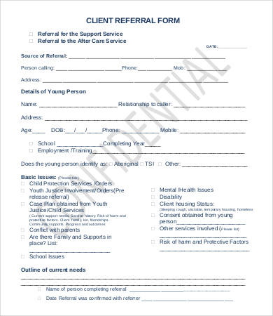 Referral Form Template - 9+ Free PDF Documents Download