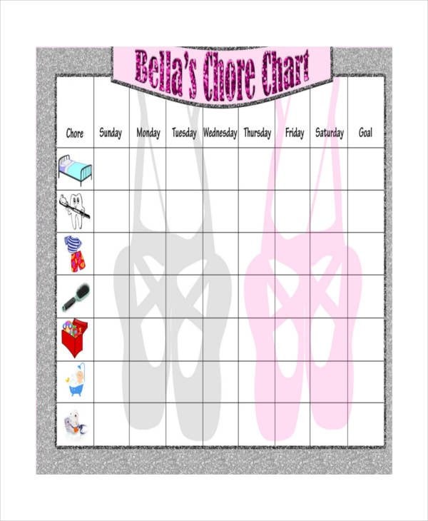 printable toddler chore chart