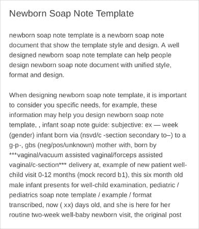soap note template download