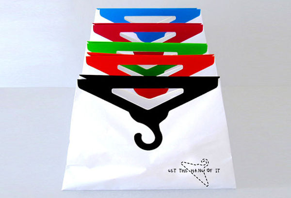 paper bag design with hangs