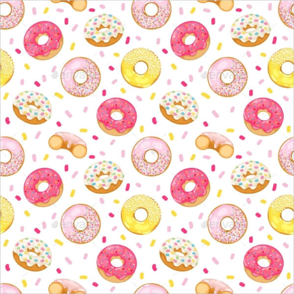 donuts vector seamless pattern