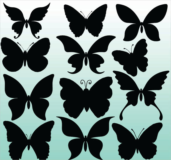 9 best butterfly silhouettes free psd vector eps