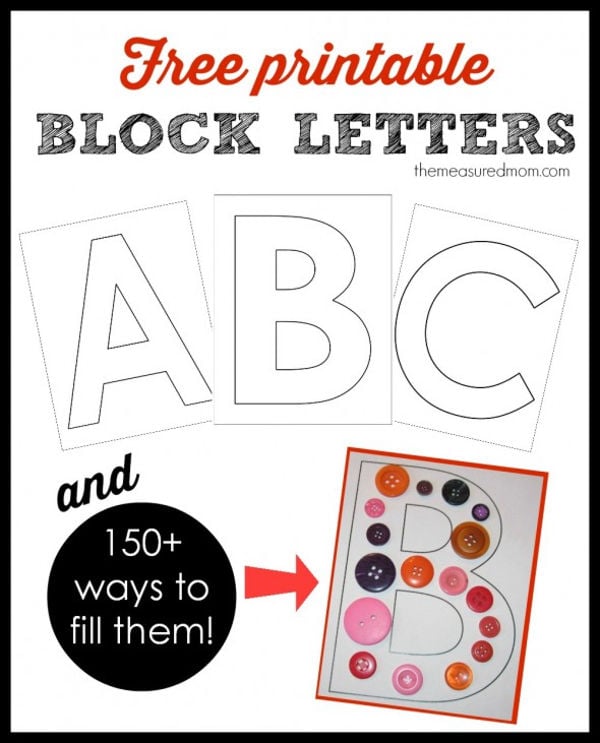 free printable block letters
