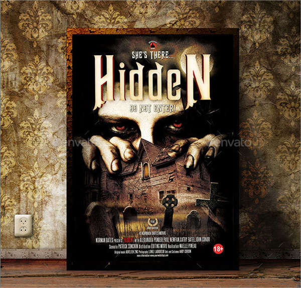 horror movie poster template