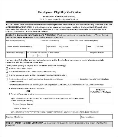 Employment Verification Form  12+ Free Word, PDF Documents Download