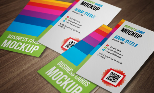 free vertical business cards psd