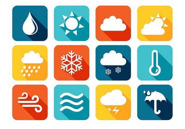 free colorful flat icons