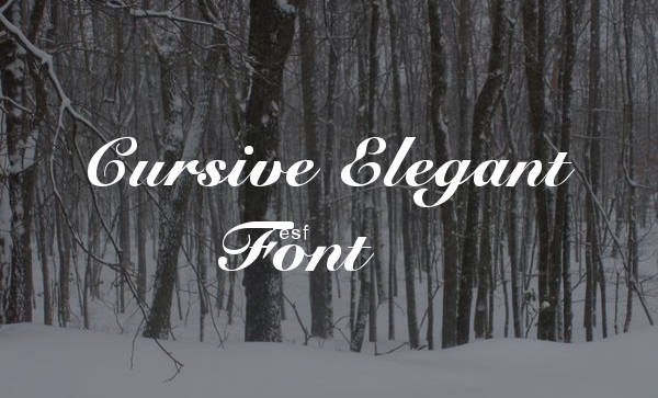 cursive elegant font