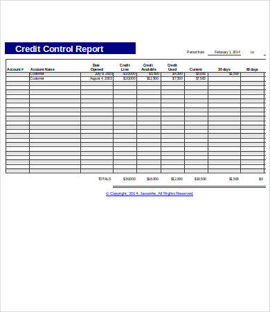 Credit Report Template - 17+ Free PDF, Excel, Word Documents Download ...