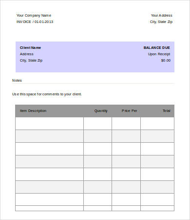 Free Printable Invoice Template - 35+ Free Word, Excel, PDF Documents ...