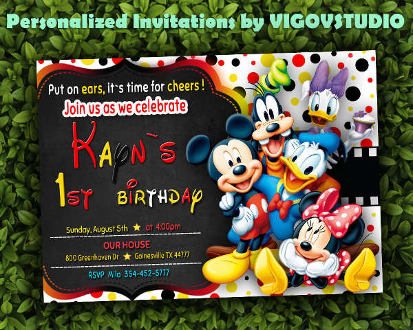 6+ Mickey Mouse Invitation Designs & Templates - PSD, AI