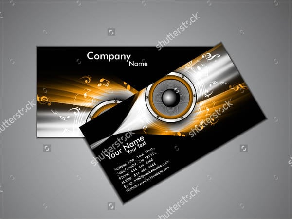 music artist business card